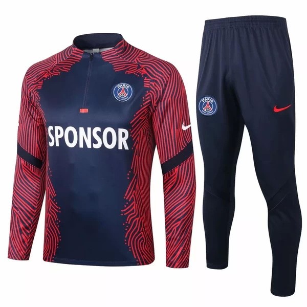 Survetement Football Paris Saint Germain 2020-21 Rouge Bleu Marine